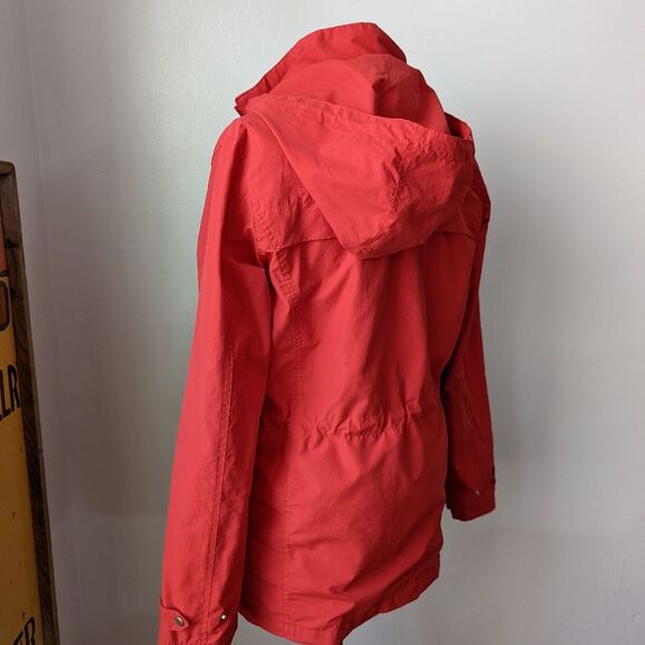Vintage Bright Red Raincoat Windbreaker by Cherokee Size S - Picture 6 of 10